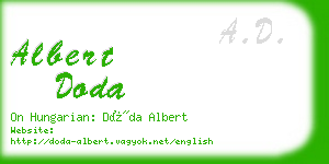 albert doda business card